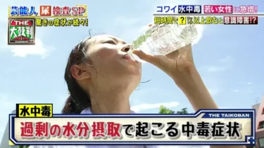 【注意】２０分間に２リットルの水を飲んだ女性が死亡　原因は低ナトリウム血症