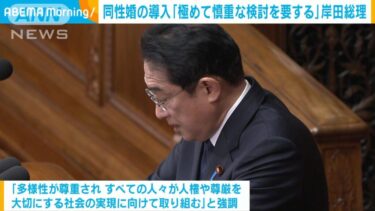 岸田首相、同性婚制度化に慎重　「国民一人一人の家族観とも密接に関わる」